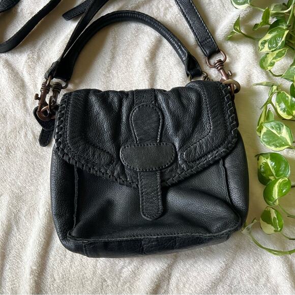 Liebeskind Black Leather Flap Crossbody Bag - Picture 2 of 12